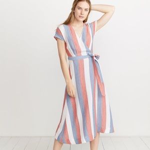 Maddie Wrap Dress in Multi Stripe